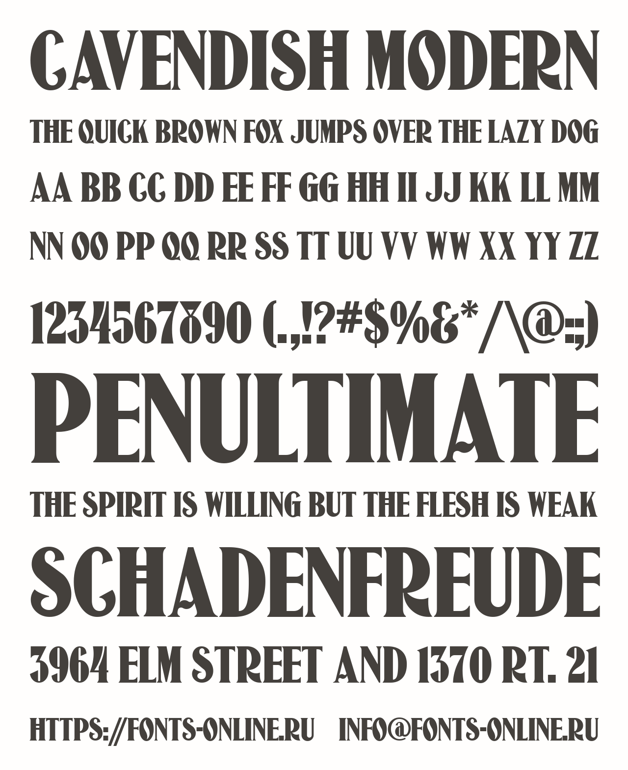 Cavendish modern Free Font Download